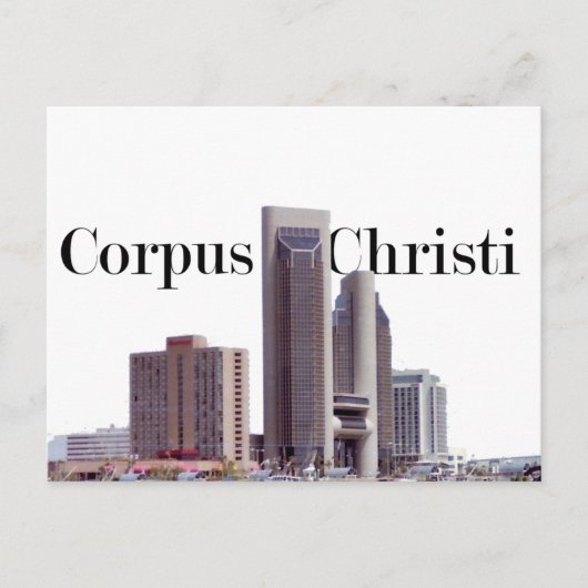 Corpus Christi SkylineとCorpus Christi in the Sky ポストカード (正面)