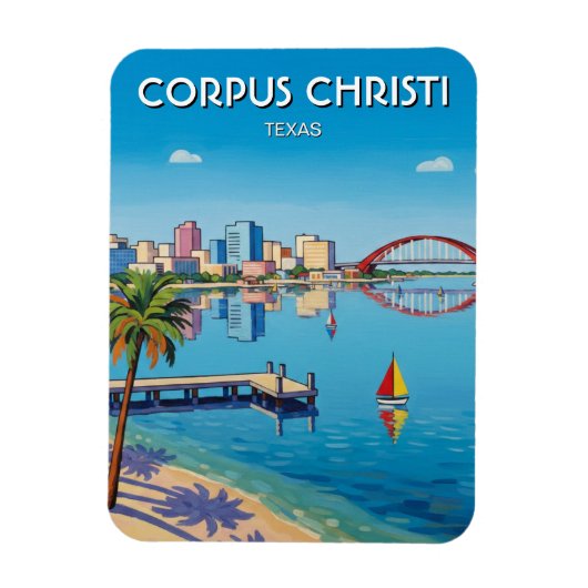 Corpus Christi Texas マグネット (縦)