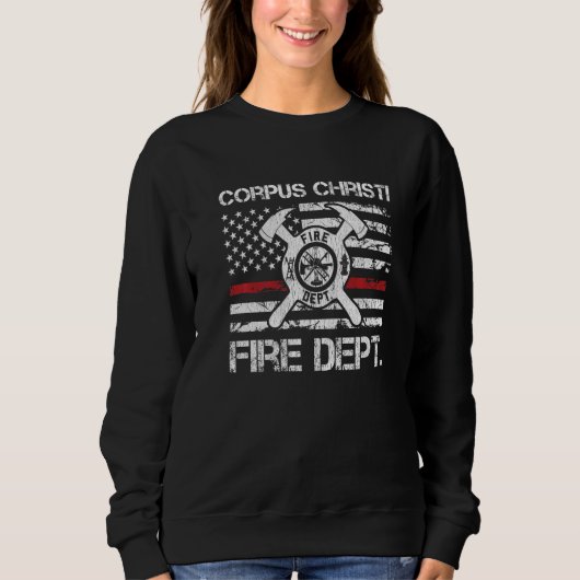 Corpus Christie Texas Fire Department Thin Red Lin スウェットシャツ (正面)