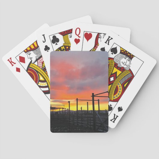 Corral at Sunset Playing Cards トランプ (裏面)