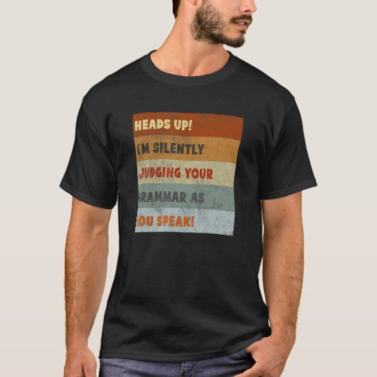 Correcting Grammar English Teacher Quote Retro Tシャツ (正面)