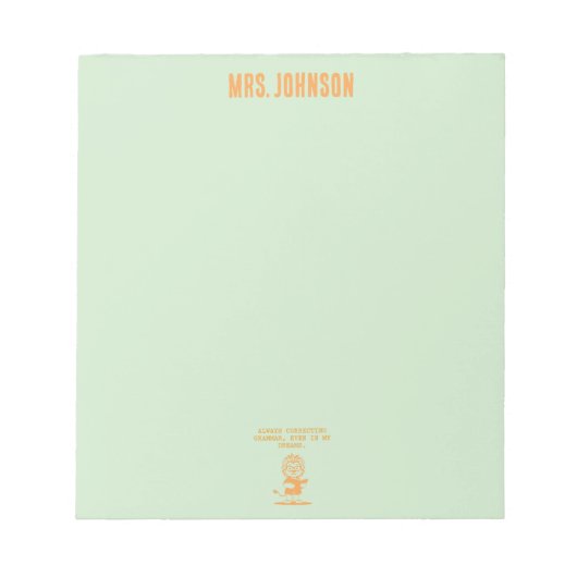 Correcting Grammar In My Dreams Funny Teacher ノートパッド (正面)