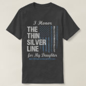 Correctional Officer Daughter - Thin Silver Line C Tシャツ (デザイン正面)