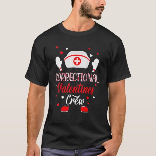 Correctional Valentines Tee Nurse Crew Family Grou Tシャツ (正面)