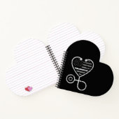 Corrections Nurse Thin Grey Line Heart US Flag ノートブック (内部)