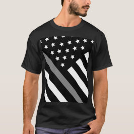 Corrections Officer Black Gray Flag T-Shirt Tシャツ
