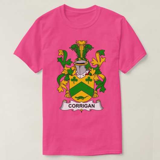 Corrigan Coat of Arms Family Crest  Tシャツ (デザイン正面)