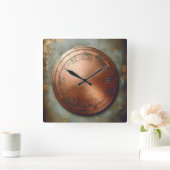 corroded metal スクエア壁時計 (ホーム)