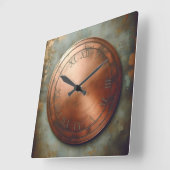 corroded metal スクエア壁時計 (傾斜)