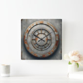 corroded metal object スクエア壁時計 (ホーム)