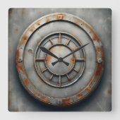 corroded metal object スクエア壁時計 (正面)