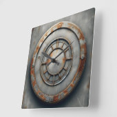 corroded metal object スクエア壁時計 (傾斜)
