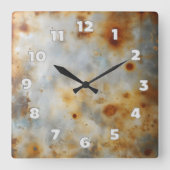 corroded steel plate スクエア壁時計 (正面)