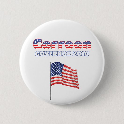 Corroonの愛国心が強い米国旗2010の選挙 缶バッジ (正面)