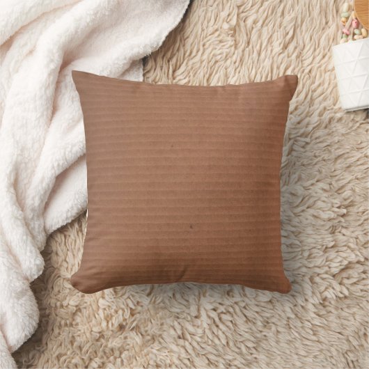 Corrugated Brown Pillow クッション (ブランケット)