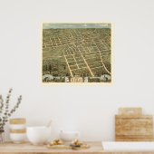 Corry, PAパノラママップ – 1870 ポスター (キッチン)