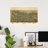 Corry, PAパノラママップ – 1895 ポスター (ホームオフィス)