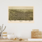 Corry, PAパノラママップ – 1895 ポスター (キッチン)