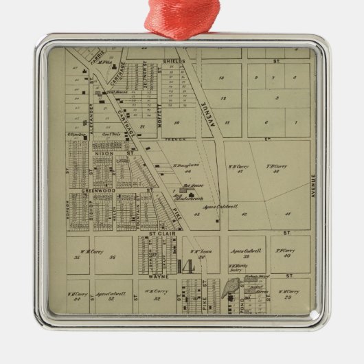 Corryville、オハイオ州 メタルオーナメント (正面)
