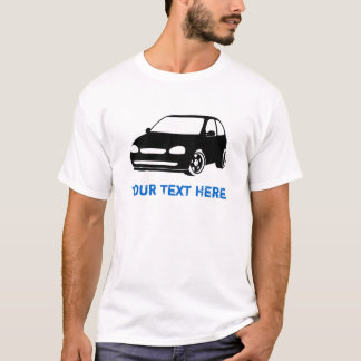 Corsaの黒 + あなたの文字 tシャツ