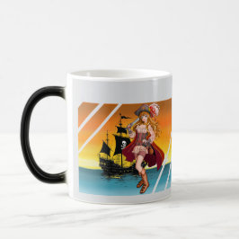 Corsaire ou pirate féminin. モーフィングマグカップ