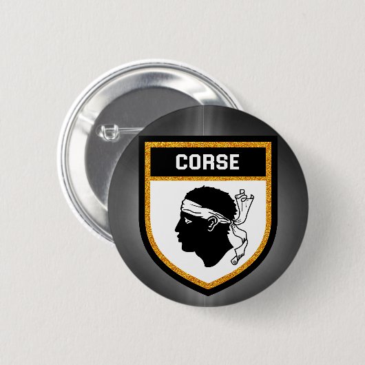Corseの旗 缶バッジ (正面&裏面)
