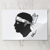 Corsica,フランスの国旗を持つティアウェイ紙パッド ペーパーパッド (折り畳み)