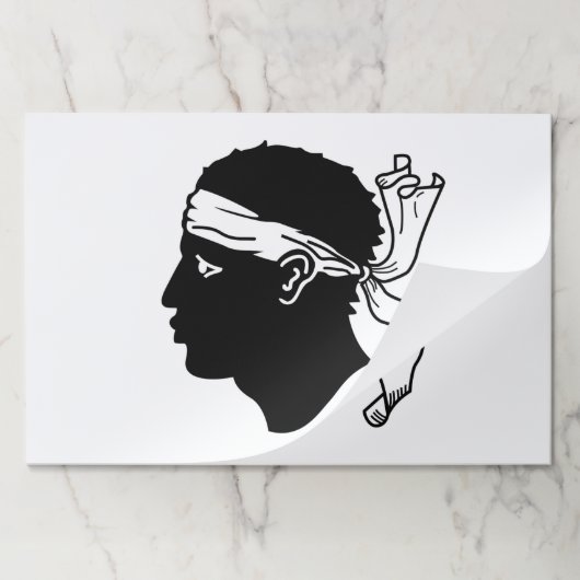 Corsica，フランスの国旗を持つティアウェイ紙パッド ペーパーパッド (折り畳み)