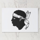 Corsica，フランスの国旗を持つティアウェイ紙パッド ペーパーパッド (正面)