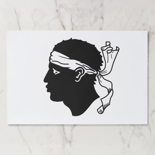 Corsica,フランスの国旗を持つティアウェイ紙パッド ペーパーパッド (正面)