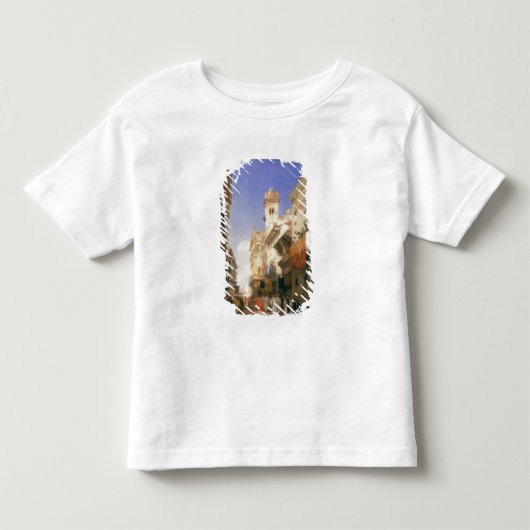 Corso Sant'Anastasia、ベロナ(パネルの油) トドラーTシャツ (正面)