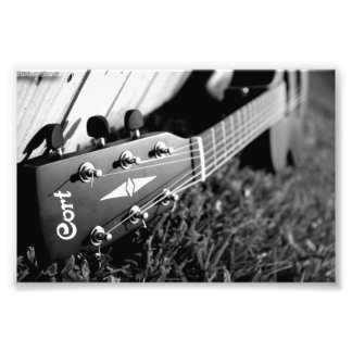 Cort Guitar Black and White フォトプリント