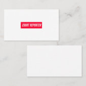 Cort Reporter名刺 名刺 (正面/裏面)