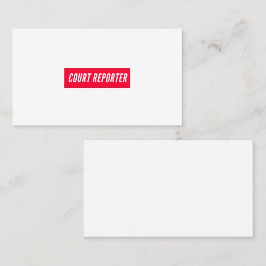 Cort Reporter名刺 名刺 (正面/裏面)