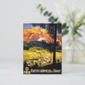 Cortina d Amperzzoイタリアのヴィンテージのポスターを復元 ポストカード (スタンド正面)