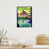 Cortina D' Amperzzo, Dolomiti Alps,イタリア,ヴィンテージ ポスター (キッチン)