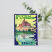 Cortina D' Amperzzo, Dolomiti Alps,イタリア,ヴィンテージ ポストカード (スタンド正面)