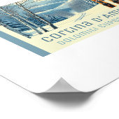 Cortina d’Ampezzo Dolomiti Superski Italy ski ポスター (角)