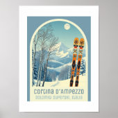 Cortina d’Ampezzo Dolomiti Superski Italy ski ポスター (正面)