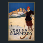 Cortina D'Amperzoイタリアのヴィンテージ旅行ポスター ポスター<br><div class="desc">このプリントの他のアイテムについては、ストアを参照。</div>