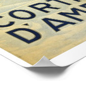 Cortina D'Amperzzo，イタリア，レトロ旅行，スキー，アルプス ポスター (角)