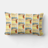 Cortina d'Ampezzoイタリアのスキーヴィンテージのプリントのクッション ランバークッション (裏面)