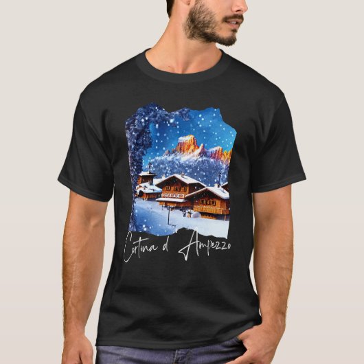 Cortina d'Ampezzo Dolomiti Painting Cortina d'Ampe Tシャツ (正面)