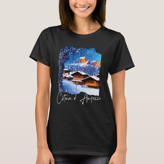 Cortina d'Ampezzo Dolomiti Painting Cortina d'Ampe Tシャツ (正面)