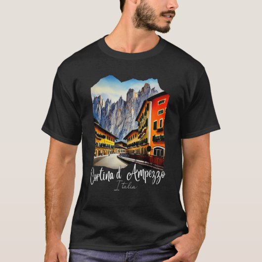 Cortina d'Ampezzo Dolomiti Painting Cortina d'Ampe Tシャツ (正面)