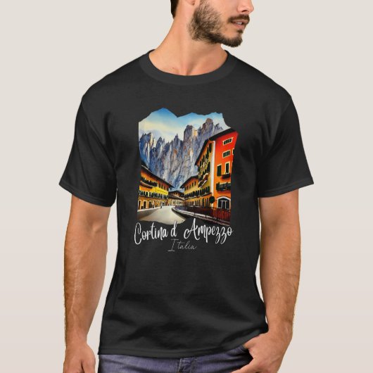Cortina d'Ampezzo Dolomiti Painting Cortina d'Ampe Tシャツ (正面)