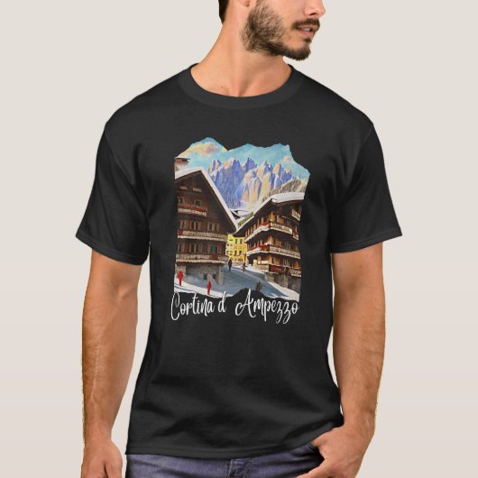 Cortina d'Ampezzo Dolomiti Painting Cortina d'Ampe Tシャツ (正面)