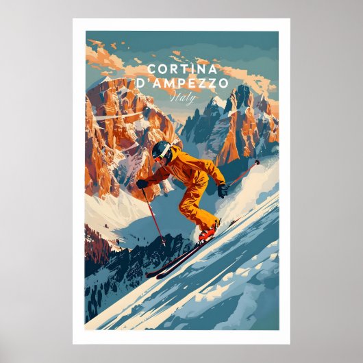 Cortina dampezzo Ski Poster 1 ポスター (正面)