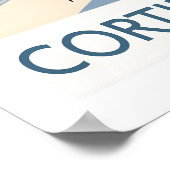 Cortina dampezzo Ski Print - Italy 1 ポスター (角)