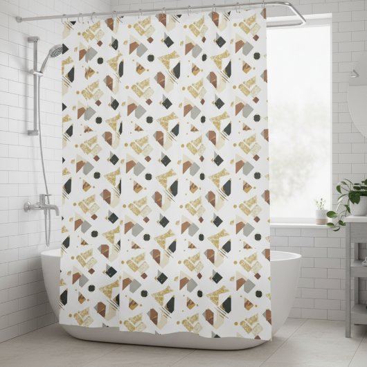 Cortina De Ducha Art Deco Geometric Shower Curtain シャワーカーテン